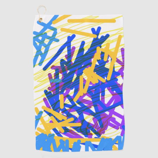 Moderne Abstracte Verfspat Golfhanddoek (Voorkant)