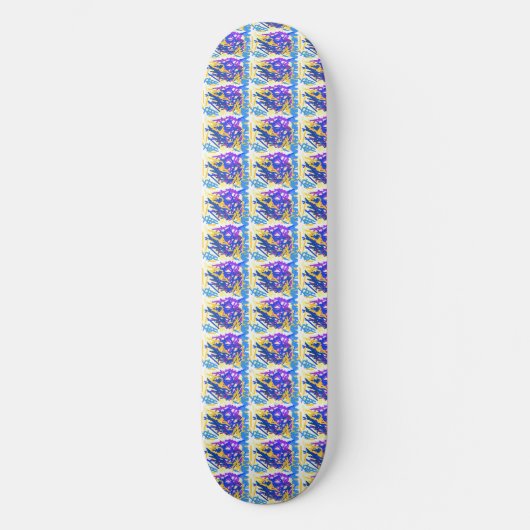 Moderne Abstracte verfsplaat Skateboard (Voorkant)