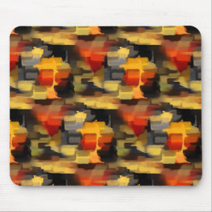 Moderne Abstracte verfvierkantjes Muismat