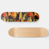 Moderne Abstracte verfvierkantjes Skateboard (Horizontaal)
