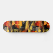 Moderne Abstracte verfvierkantjes Skateboard (Horizontaal)