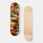 Moderne Abstracte verfvierkantjes Skateboard (Voorkant)