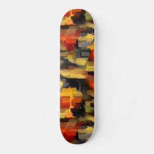 Moderne Abstracte verfvierkantjes Skateboard