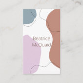 Moderne Abstracte verfvormen met aardewerk Visitekaartje (Voorkant)