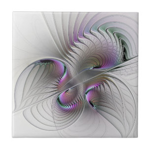 Moderne Abstracte Verlegen Fantasie Figuur Fractal Tegeltje