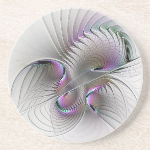 Moderne Abstracte Verlegen Fantasie Figuur Fractal Zandsteen Onderzetter