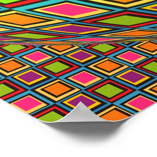 Moderne Abstracte visuele variëteit kleurig Poster (Hoek)