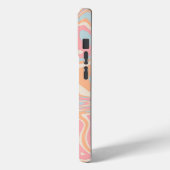 Moderne abstracte vloeibare werveling Peach Fuzz Case-Mate iPhone Case (Achterkant / Links)