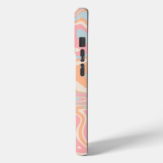 Moderne abstracte vloeibare werveling Peach Fuzz Case-Mate iPhone Case (Achterkant / Links)