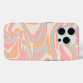 Moderne abstracte vloeibare werveling Peach Fuzz Case-Mate iPhone Case (Achterkant (horizontaal))