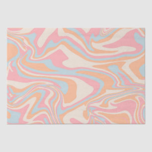 Moderne abstracte vloeibare werveling Peach Fuzz Tissuepapier
