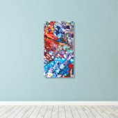 Moderne Abstracte Vloeistof Acryl - Kleurrijk Canvas Afdruk (Insitu (Houten vloer))