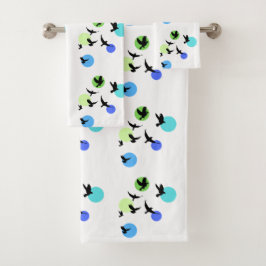 Moderne Abstracte Vogelpatroon Badhanddoekenset Bad Handdoek