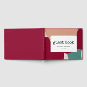 Moderne abstracte vormen hedendaagse bruiloft gastenboek (Volledig)