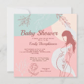 Moderne Abstracte vormen moeder om Baby shower te  Kaart (Voorkant)