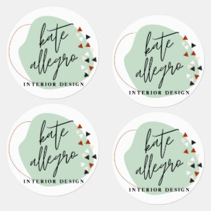 Moderne Abstracte vormen op maat gemaakt bedrijf L Labels