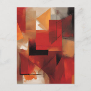 Moderne Abstracte vormen schilderen kleurrijke kun Briefkaart