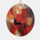 Moderne Abstracte vormen schilderen kleurrijke kun Keramisch Ornament (Links)