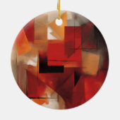 Moderne Abstracte vormen schilderen kleurrijke kun Keramisch Ornament (Achterkant)