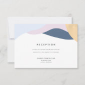 Moderne Abstracte Vormen Trouwreceptie Kaart (Voorkant)
