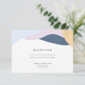 Moderne Abstracte Vormen Trouwreceptie Kaart (Staand voorkant)