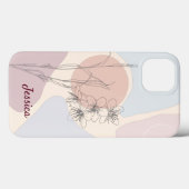 Moderne Abstracte vormen van pasta's BloemMonogram Case-Mate iPhone Case (Achterkant (horizontaal))