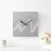 Moderne abstracte vormgeving in lichtgrijs. vierkante klok (Huis)