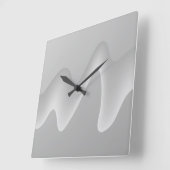 Moderne abstracte vormgeving in lichtgrijs. vierkante klok (Hoek)