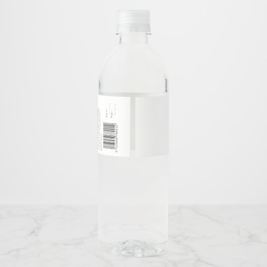 Moderne Abstracte vormgeving van pasta-zeep Waterfles Etiket (Achterkant)