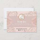 Moderne Abstracte vrouw Beauty Face Logo Bedankkaart (Voorkant)