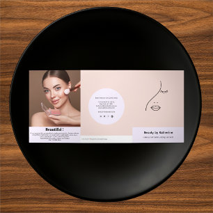 Moderne Abstracte vrouw Beauty Face Logo Drieluik Kaart