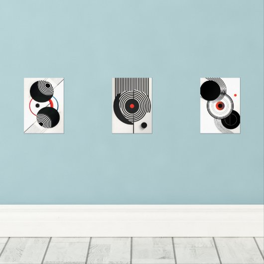 Moderne Abstracte Wall Art Poster sets (Houten vloer)