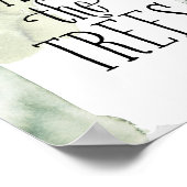 Moderne Abstracte Waterverf bespaart de bomen Poster (Hoek)