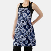 Moderne Abstracte Waterverf Blauw Wit Tie Dye Schort (Insitu)