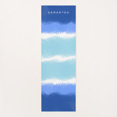 Moderne Abstracte Waterverf blauwe tinten Yogamat (Voorkant)