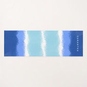 Moderne Abstracte Waterverf blauwe tinten Yogamat (Voorkant (horizontaal))