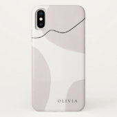 Moderne Abstracte Waterverf | Chic Neutraal Case-Mate iPhone Case (Achterkant)