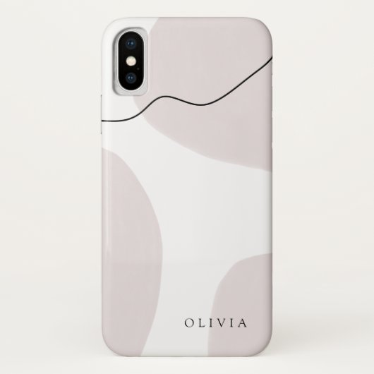 Moderne Abstracte Waterverf | Chic Neutraal Case-Mate iPhone Case (Achterkant)