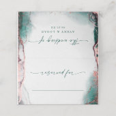 Moderne Abstracte Waterverf Emerald Green Wedding (Buitenkant ongevouwen)