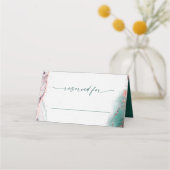 Moderne Abstracte Waterverf Emerald Green Wedding (Voorkant)