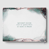 Moderne Abstracte Waterverf Emerald Green Wedding Gastenboek (Achterkant)
