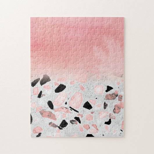 Moderne abstracte waterverf en marmerontwerp legpuzzel (Verticaal)