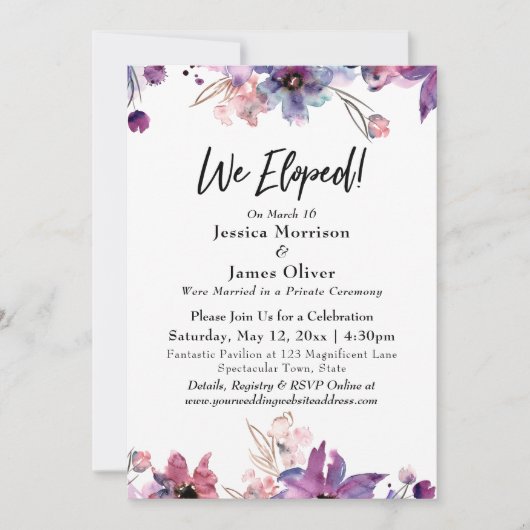 Moderne Abstracte Waterverf flora hebben we uitgep Kaart (Voorkant)