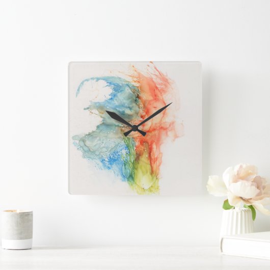Moderne Abstracte Waterverf klok (Huis)