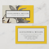 Moderne Abstracte Waterverf leest | Geel Visitekaartje (Voorkant / Achterkant)