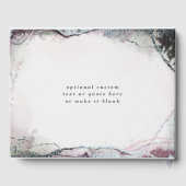 Moderne Abstracte Waterverf Lichte Paarse bruiloft Gastenboek (Achterkant)