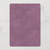 Moderne Abstracte Waterverf Lichte Paarse bruiloft Menu (Achterkant)