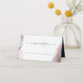 Moderne Abstracte Waterverf Moonlight Blue Wedding (Voorkant)