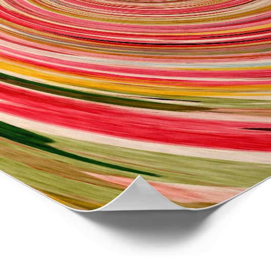 Moderne Abstracte Waterverf Pastel Roze Poster (Hoek)