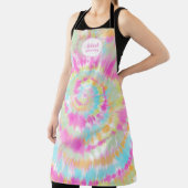 Moderne abstracte waterverf pastel tie kleurstof a schort (Insitu)